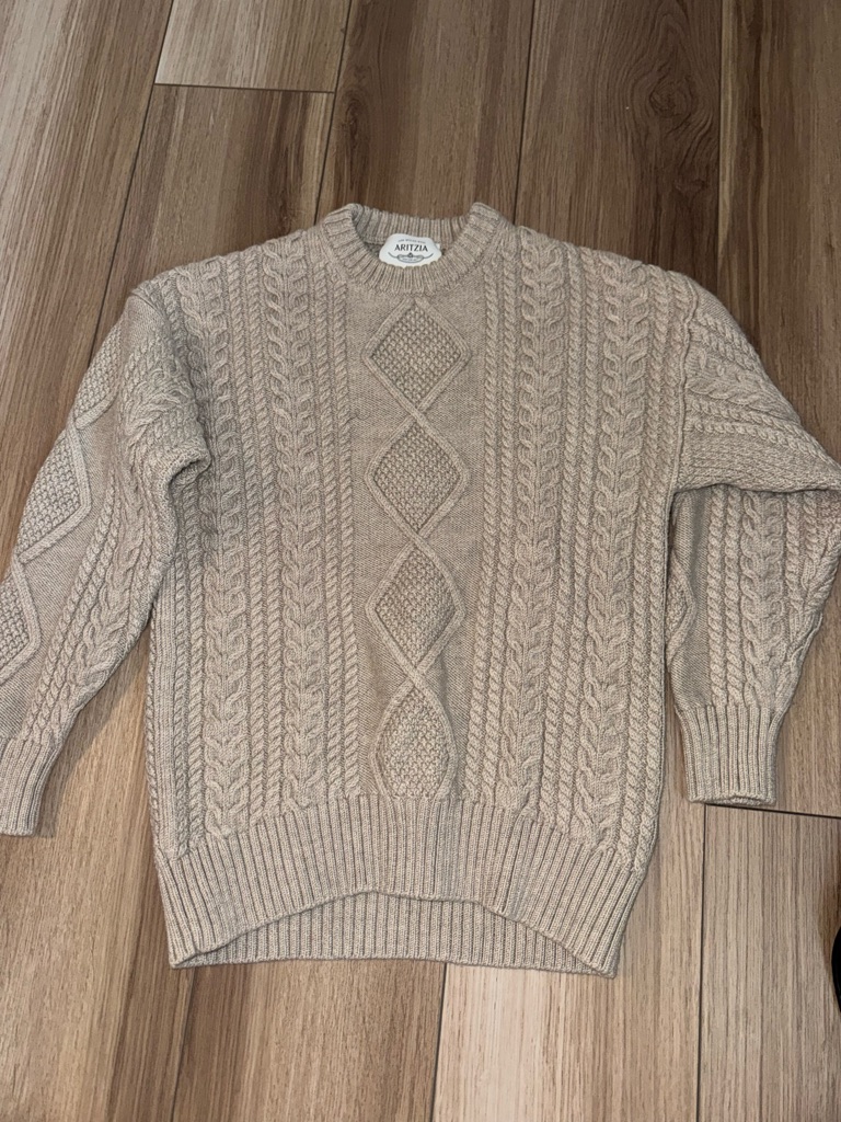 Aritzia Cable Knit Crewneck Sweater